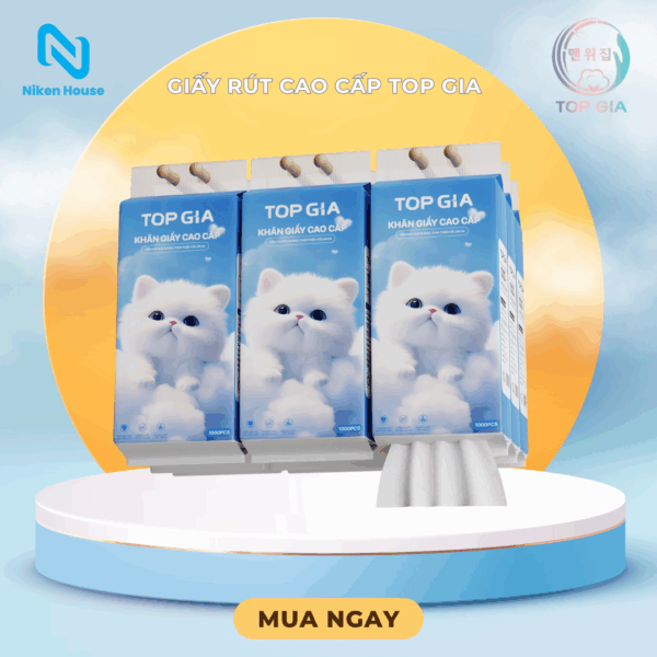 Khăn Giấy Cao Cấp Gia Gia (10 gói)