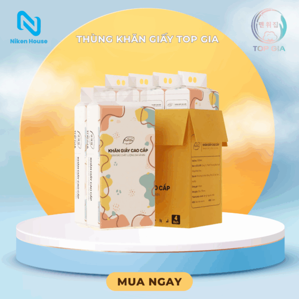 Thùng khăn giấy rút Top Gia 6 gói